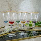 Aryıldız Fiona 6'lı Uzun Kadeh Gold 300 ml - Renkli