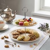 Aryıldız Hazel Gold Katlı Kurabiyelik - beyaz