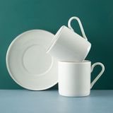 Aryıldız Hazel Platin 4 Parça 2 Kişilik Çay Fıncan Takımı - 010 - Beyaz - 150 ml