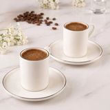 Aryıldız Hazel Platin 4 Parça 2 Kişilik Türk Kahve Fincan Takımı 90 ml - 1 Adet