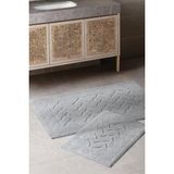 Aryıldız Home Aryıldızhome Banyo Halısı 2 Li Set Agata Açık Gri