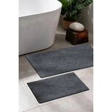 Aryıldız Home Aryıldızhome Banyo Halısı 2 Li Set Frelna Koyu Gri