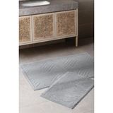 Aryıldız Home Aryıldızhome Banyo Halısı 2 Li Set Karla Açık Gri