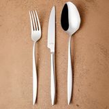 Aryıldız Krm Elegant 18 Parça 6 Kişilik Çatal Kaşık Bıçak Takımı - Gümüş