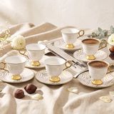 Aryıldız Lümen 12 Parça 6 Kişilik Kahve Fincan Takımı 90 ml - Renkli