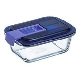 Aryıldız Luminarc Temp Easy Box Dikdörtgen Saklama Kabı 38 Cc Mavi Kapak