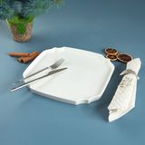 Aryıldız Lunar Kare Servis Tabağı 27 cm - Beyaz - 1