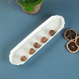Aryıldız Lunar Kare Zeytin Servis Tabağı Beyaz Seramik 25 cm