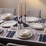 Aryıldız Minerva 30 Parça Beyaz Porselen Yemek Takımı 6 Kişilik Modern Tasarım