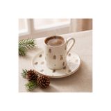 Aryıldız New Year Deer 2 Parça Tek Kişilik Kahve Fincan Takımı 90 ml
