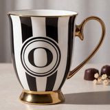 Aryıldız O Harfli Kupa 325 ml - 00-Siyah - Beyaz