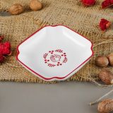 Aryıldız Red Bird Porselen Köşeli Tabak 10 cm Beyaz Renkli Şık Tasarım 1 Adet - 0 - 99 ml