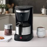 Aryıldız Robust Termoslu Filtre Kahve Makinesi 1 L Siyah Ergonomik Tasarım ile Pratik Demleme