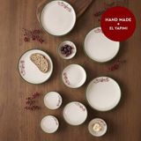 Aryıldız Rosella Yeşil 10 Parça 4 Kişilik Kahvaltı Takımı El Yapımı Seramik Set