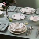 Aryıldız Serena 24 Parça Beyaz Porselen 6 Kişilik Yemek Takımı Modern Düz Tasarım