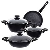 Aryıldız Solido Nero 7 Parça Granit Tencere Set
