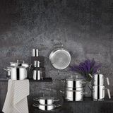 Aryıldız Vento Prestige 20 Parça Cam Kapak İdeal Çelik Çeyiz Seti - Beyaz - 3 - 4,5 L Set