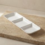 Aryıldız Voyage 3 Bölmeli Servis Tabağı 26 cm - beyaz