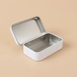 Arynima 97X58X22 mm Metal Açılır Kapanır Kutu | Çok Amaçlı Organizer Takı Oyuncak Sigara Kutusu - Beyaz