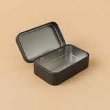 Arynima 97X58X22 mm Metal Açılır Kapanır Kutu | Çok Amaçlı Organizer Takı Oyuncak Sigara Kutusu - Siyah