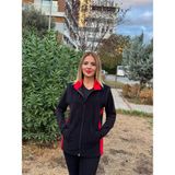 ARZ Kadın Önü Fermuarlı Yandan Cepli Siyah Polar Yelek