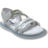 Arzen Bebe 221-25 Anatomik Taşlı Cırtlı Kız Çocuk Sandalet 26-30 - Beyaz