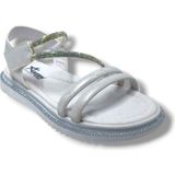 Arzen Bebe 221-25 Anatomik Taşlı Cırtlı Kız Çocuk Sandalet 31-36 - Beyaz