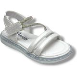 Arzen Bebe 221-26 Anatomik Taşlı Cırtlı Kız Çocuk Sandalet 26-30 - Beyaz
