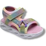 Arzen Bebe 222-26 Simli Işıklı Cırtlı Anatomik Kız Çocuk Sandalet 22-25 - Pembe