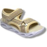 Arzen Bebe 223-26 Simli Cırtlı Anatomik Kız Çocuk Sandalet 31-35 - Altın