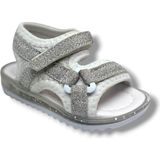 Arzen Bebe 224-26 Simli Cırtlı Anatomik Kız Bebek Sandalet 19-21 - Gümüş