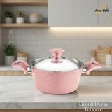 Arzu Çelik 18 cm Granit Derin Tencere Çelik Kapak - Pembe