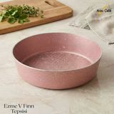 Arzu Çelik 28 Cm Granit Ezme V Fırın Tepsisi - Pembe