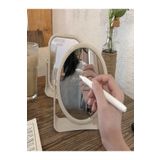 Arzu Güzel Cosmetics 360° Dönebilen, Oval, Masaüstü, Çift Taraflı, 2x Büyüteçli, Plastik Makyaj, Cilt Bakım, Tıraş Aynası