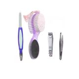 Arzu Güzel Cosmetics 4 in 1 Ayak İçin Topuk Taşı+Fırça+Rende+Törpü ve Cımbız, Törpü, Tırnak Makası Ayak Tırnak Bakım Seti