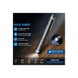 Arzu Güzel Cosmetics GP-206 LED El Feneri Doktor Muayene Kalem Fener 13 CM Dayanıklı Metal Gövde Özel Tasarım 1ADET