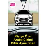 Arzuca Konsept Araba Dikiz Ayna Süsü | Kişiye Özel Pleksi Dikiz Ayna Süsü | Araç Ayna Süsü