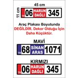 Arzuca Konsept Kişiye Özel Ahşap Dekor Plaka | Araba Plaka | Isimli Plaka | Cam Önü Plakası | Aksesuar Plaka