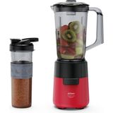 Arzum 550W Shake'n Take Megamix Sürahi Blender, 1l ve 550ML Taşınabilir Şişe - Açık Kırmızı