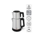 Arzum AR3158 Neosteel Inox Çay Makinesi, 1,8 L Su Isıtıcı, 1 L Demlik