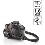Arzum AR4137 Focus Pro Cyclone Toz Torbasız Elektrikli Süpürge HEPA Filtreli 1.8L Toz Haznesi Toprak - Siyah