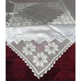Arzum Çeyiz 8 Köşeli El Işi Dantel Bohça 100 * 100 cm Boyutunda - 3 Papatya Modeli