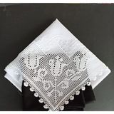 Arzum Çeyiz Tek Köşeli El Işi Dantel Bohça 100 *100 cm Boyutunda - Lale Model - MODEL 4