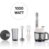 ARZUM Doğrama, Çırpma, Rendeleme, Dilimleme ve Çubuk Blender Fonksiyon-Mutfak Robotu & Blender + Hassas Mutfak Tartısı - Beyaz