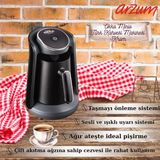 Arzum OK004 Okka Minio Türk Kahvesi Makinesi Taşma Önleyici Sistem, 4 Fincan Kapasiteli, Krom - Gri