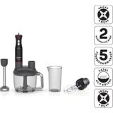 Arzum Starchef Pro AR1204 1800W 4 Bıçaklı 1500 ml Hazneli 2 Kademeli Multi Blender Seti Siyah