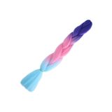 arzuperuk peruk ve saç atölyesi Afrika Örgülük Ombreli Sentetik Saç 100 Gr. - Mor / Açık Pembe / Açık Mavi