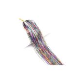 arzuperuk peruk ve saç atölyesi Multicolor Hair Tinsel – Karışık Renk Saç Simi – (KATLANMIŞ) 60 Cm - Tek Tutam Işıltılı Şerit