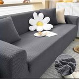 Arzuyumtuğla Desen Koltuk Örtüsü Koltuk Kılıfı Lastikli Esnek Kanepe Örtüsü Çekyat Kılıfı - 180 x 230 cm - Antrasit