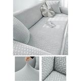 Arzuyumtuğla Desen Koltuk Örtüsü Koltuk Kılıfı Lastikli Esnek Kanepe Örtüsü Çekyat Kılıfı - 180 x 230 cm - Gri